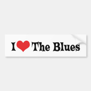 Ich liebe den Blues-Aufkleber Autoaufkleber