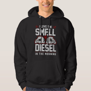 Ich Liebe den Geruch von Diesel im LKW-Morgengraue Hoodie