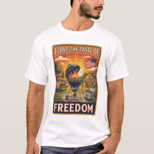 Ich liebe den Geschmack der Freiheit Vintage BBQ 4 T-Shirt