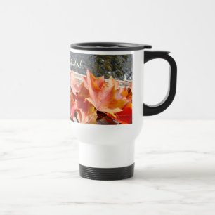 Ich liebe den Herbst! Buntes Herbstlaub Kaffeetass Reisebecher