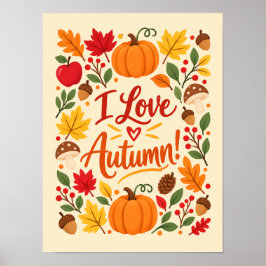 Ich liebe den Herbst! Poster
