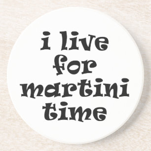 Ich liebe den Martini Time Coaster Sandstein Untersetzer