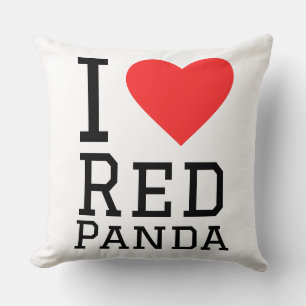 Ich liebe den roten Panda Kissen