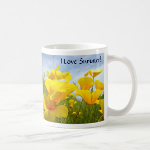 Ich liebe den Sommer! Kaffeetasse Mohnblumen Wiese