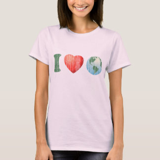 Ich Liebe den T - Shirt Erde