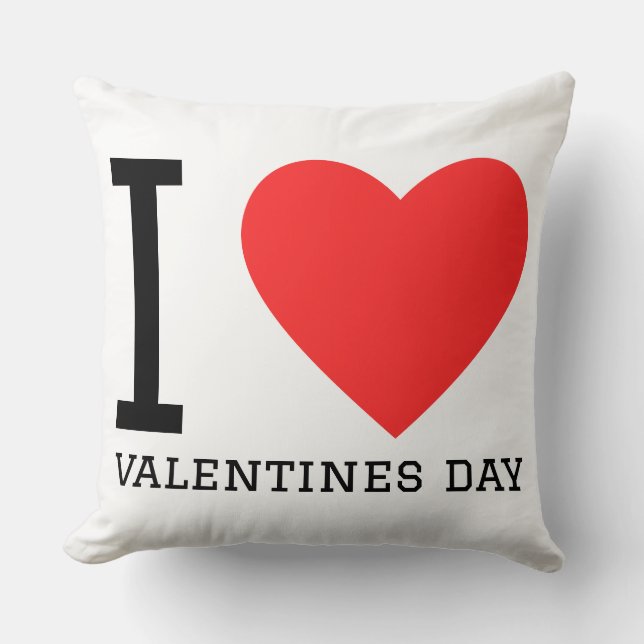 Ich liebe den Valentinstag  Kissen (Vorderseite)
