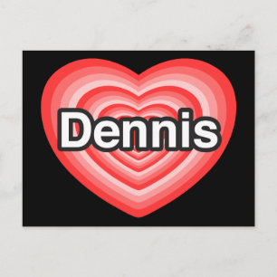 Ich Liebe Dennis. Ich Liebe dir Dennis. Herz Postkarte