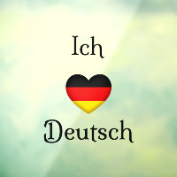 "Ich Liebe Deutsch" I Heart German Window Cloning