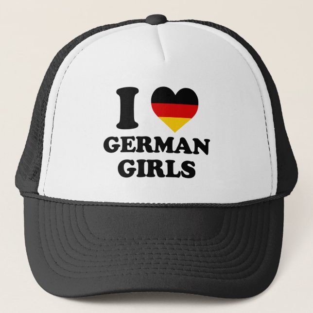Ich Liebe Deutsche Girls Truckerkappe (Vorderseite)
