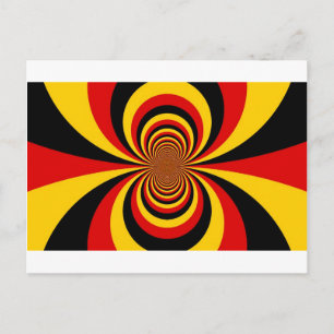 Ich liebe Deutschland Nationalflagge Farben Kunstp Postkarte