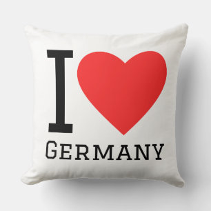 Ich liebe Deutschland quadratischer Aufkleber Kissen