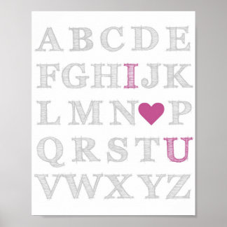 Ich Liebe dich ABC's Poster