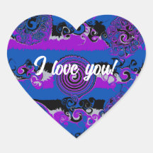Ich Liebe dich! Abstrakter Aufkleber