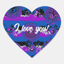 Ich Liebe dich! Abstrakter Aufkleber