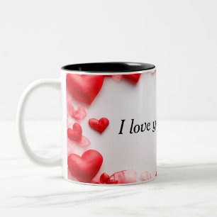Ich liebe dich am meisten zweifarbige tasse