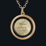 Ich Liebe dich auf den Mond und die Rückenkette in Vergoldete Kette<br><div class="desc">Schönes Geschenk für das/die,  die Sie Liebe.  Mit einem Bild des Mondes,  den ich gemacht habe,  macht es authentisch.</div>