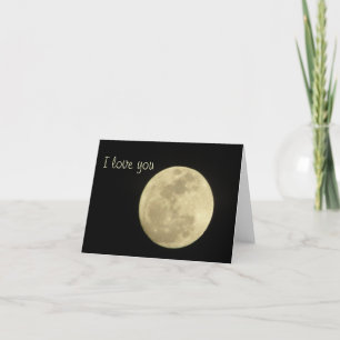 Ich Liebe dich auf den Mond und die Rückkarte Karte