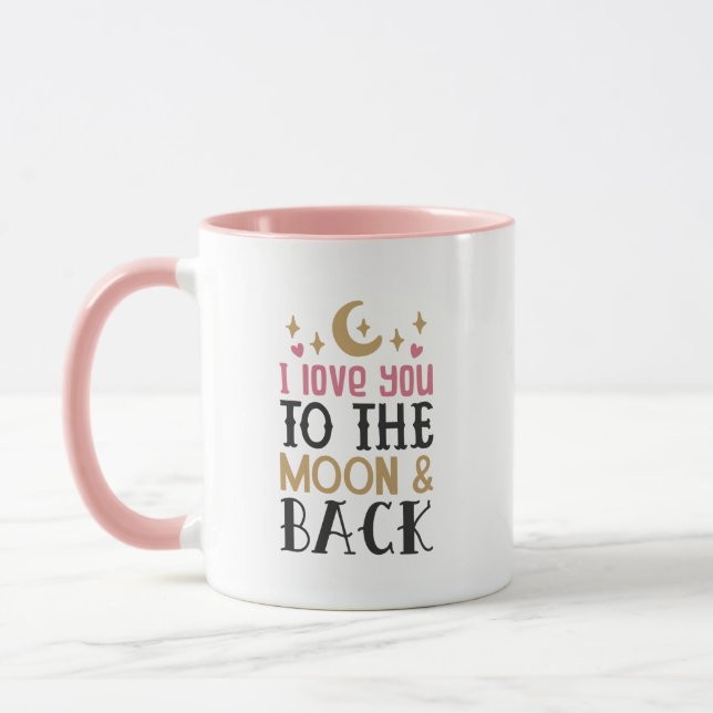 Ich Liebe dich auf den Mond und die Tasse zurück (Links)