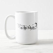 Ich Liebe dich auf den Mond und zurück Tasse