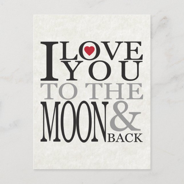 ICH LIEBE DICH AUF DEN MUND UND WIEDER POSTKARTE (Vorderseite)