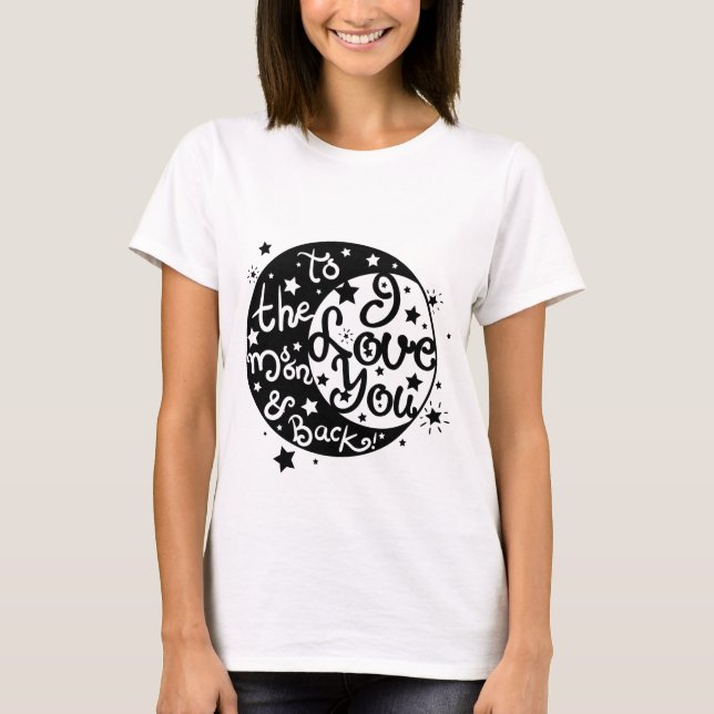 ICH LIEBE DICH AUF DEN MUND UND ZURÜCK T-Shirt (Vorderseite)