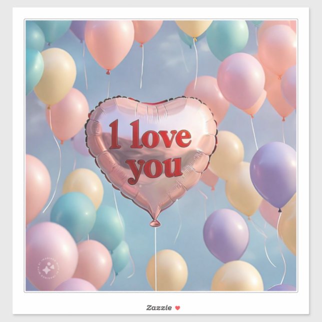 Ich Liebe dich Aufkleber (Blatt)