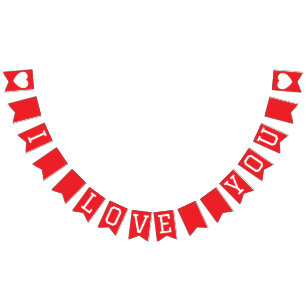 ICH LIEBE DICH Banner Girlande 