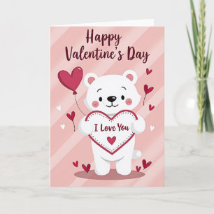 Ich liebe dich Bär Valentinstag Karte