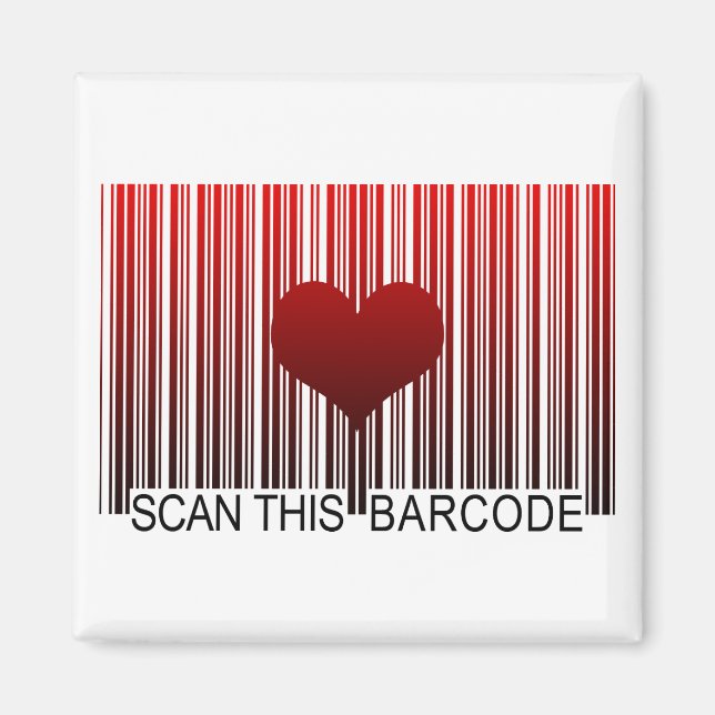 ICH LIEBE DICH BARCODE MAGNET (Vorne)