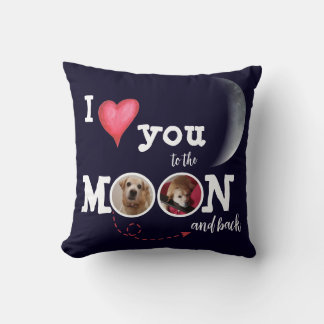 Ich liebe dich bis zum Mond Maßgeschwinderte Zierk Kissen