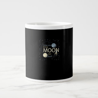Ich liebe dich bis zum Mond und zurück Aufrichtige Jumbo-Tasse