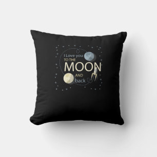 Ich liebe dich bis zum Mond und zurück Aufrichtige Kissen