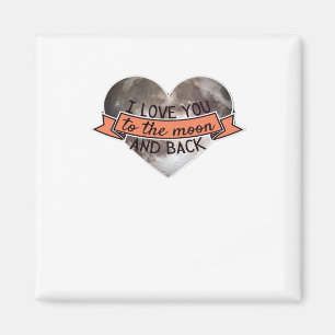 Ich liebe dich bis zum Mond und zurück Aufrichtige Magnet