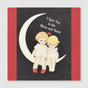 Ich liebe dich bis zum Mond und zurück, beliebtes Magnetkarte