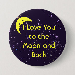 Ich liebe dich bis zum Mond und zurück Button