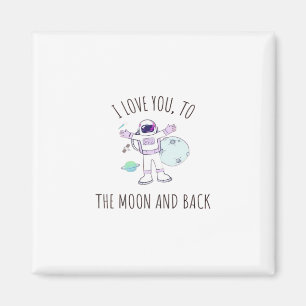Ich liebe dich bis zum Mond und zurück Elegant rom Magnet