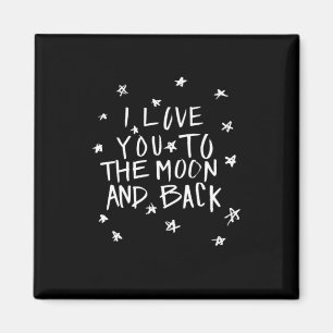 Ich liebe dich bis zum Mond und zurück Elegant Scr Magnet
