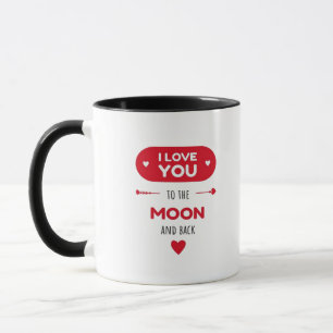 Ich liebe dich bis zum Mond und zurück Emotionaler Tasse