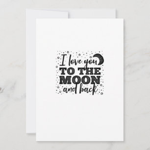 Ich liebe dich bis zum Mond und zurück Herzliches Feiertagskarte