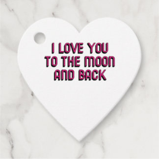 Ich liebe dich bis zum Mond und zurück Herzliches Geschenkanhänger