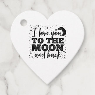 Ich liebe dich bis zum Mond und zurück Herzliches  Geschenkanhänger
