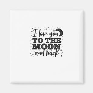 Ich liebe dich bis zum Mond und zurück Herzliches Magnet
