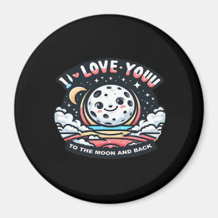 Ich liebe dich bis zum Mond und zurück herzliches Magnet