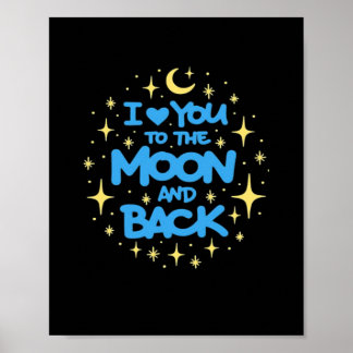 Ich liebe dich bis zum Mond und zurück Herzliches Poster
