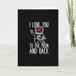 Ich liebe dich bis zum Mond und zurück im trendige Karte