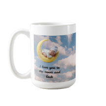 Ich liebe dich bis zum Mond und zurück Kaffeetasse