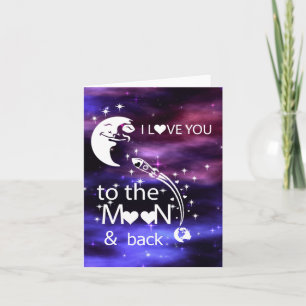 Ich liebe dich bis zum Mond und zurück Karte