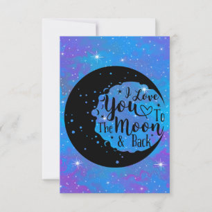 Ich liebe dich bis zum Mond und zurück Karte