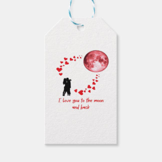 Ich liebe dich bis zum Mond und zurück Klassischer Geschenkanhänger