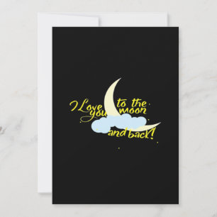 Ich liebe dich bis zum Mond und zurück künstlerisc Feiertagskarte